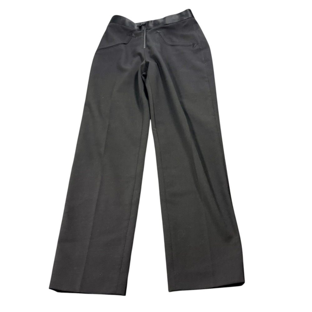 Alexander Wang Trousers Womens Black Satin Trim Arrow Detail Contemporary Size 2